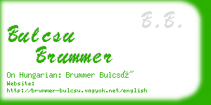 bulcsu brummer business card